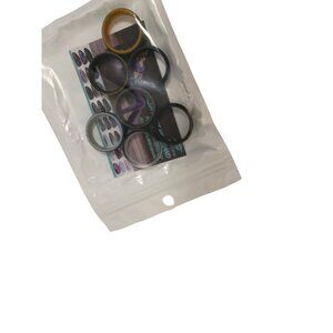 New Zollen Mens Rubber Ring Band Multipack Multicolor Lot of 7 Size 11 MensF 7Tw